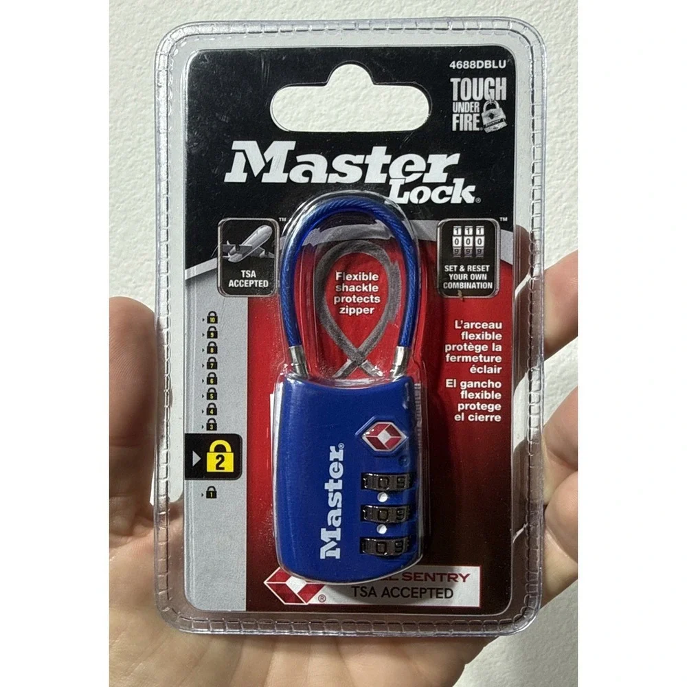 Master Lock 4688D Set Your Own Combination TSA Approved Luggage Lock Level 2 New